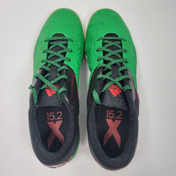 Adidas X 15.2 Men's Green Black Indoor Soccer Shoes AQ2524 US Size 12 - Picture 5 of 8